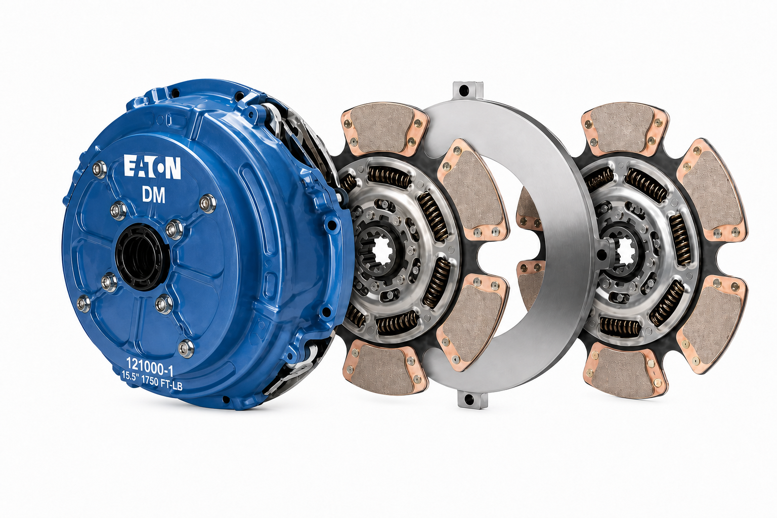 EATON 121000-1 DM Clutch - Heavy Duty, 15.5" Clutch Size, 1750 ft lb Torque, Ceramic