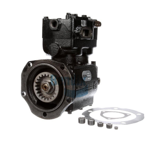 BENDIX EL13053X - Midland Air Brake Compressor - Remanufactured, 4-Hole Flange Mount, Gear Driven, Water Cooling